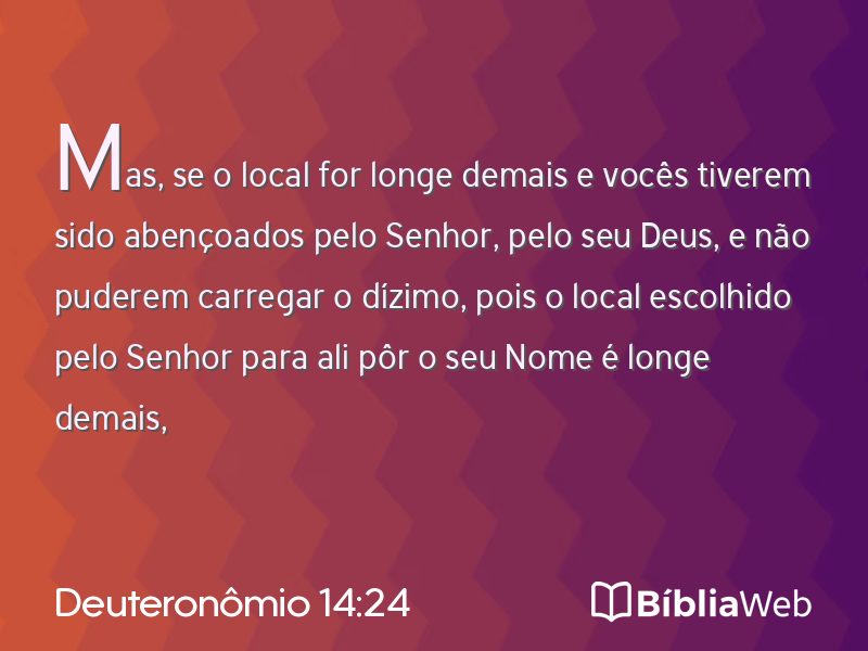 Deuteronômio 14:24 em imagem para compartilhar