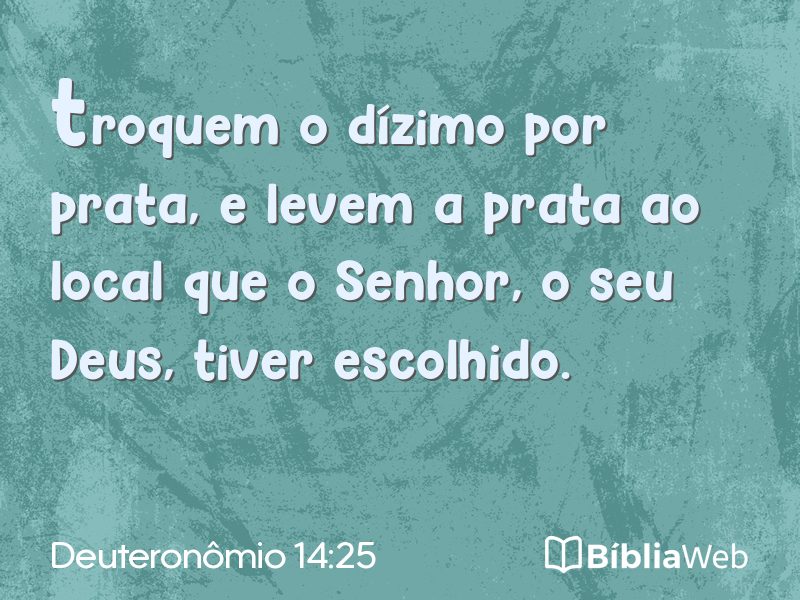 Deuteronômio 14:25 em imagem para compartilhar