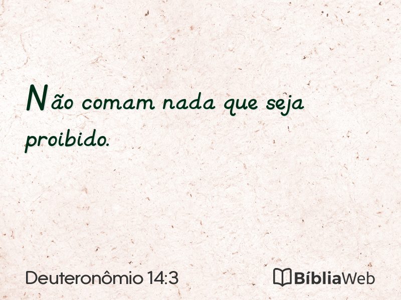 Deuteronômio 14:3 em imagem para compartilhar