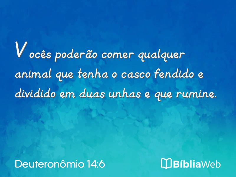 Deuteronômio 14:6 em imagem para compartilhar