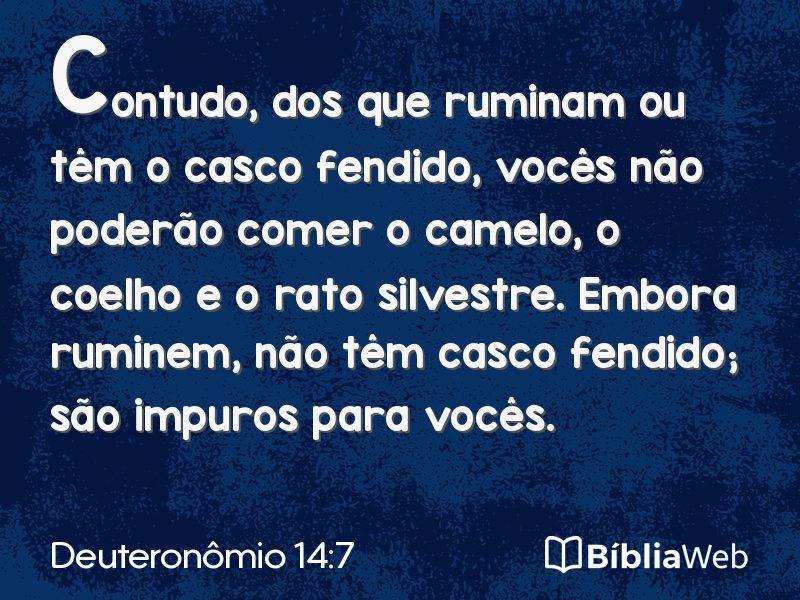 Deuteronômio 14:7 em imagem para compartilhar