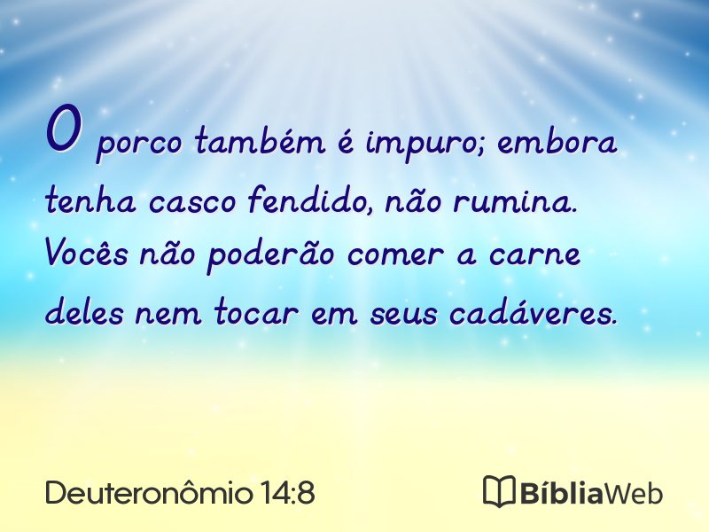 Deuteronômio 14:8 em imagem para compartilhar