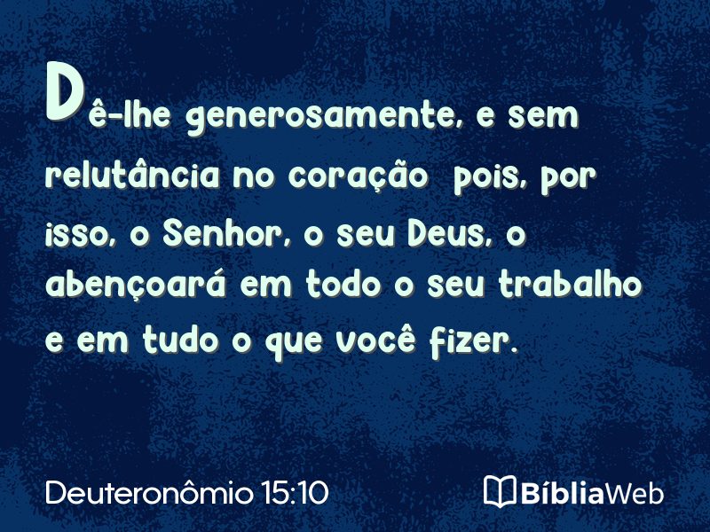 Deuteronômio 15:10 em imagem para compartilhar