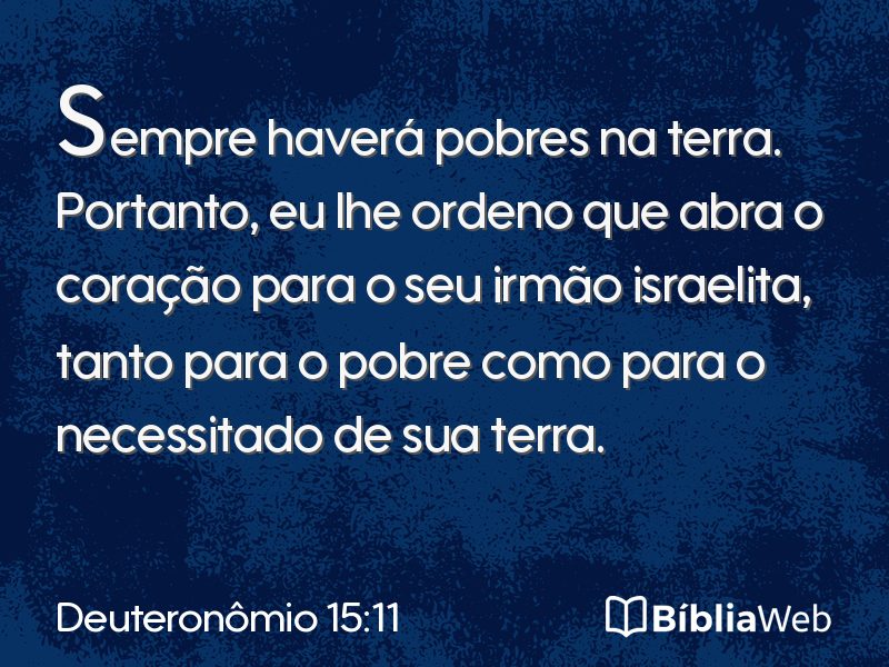 Deuteronômio 15:11 em imagem para compartilhar