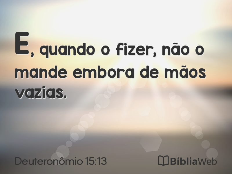 Deuteronômio 15:13 em imagem para compartilhar