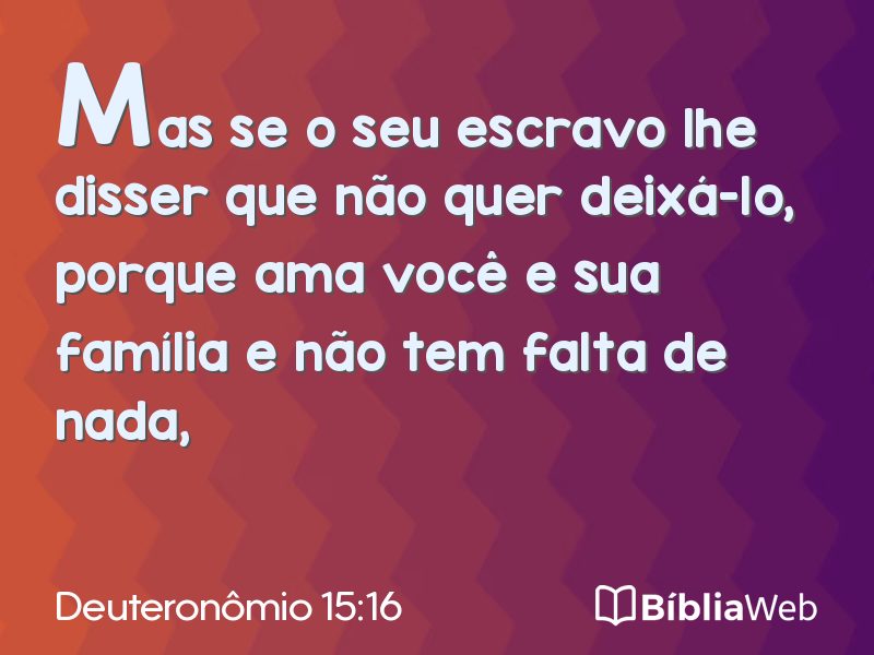 Deuteronômio 15:16 em imagem para compartilhar