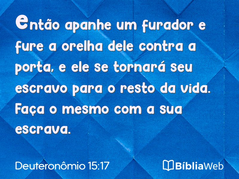 Deuteronômio 15:17 em imagem para compartilhar