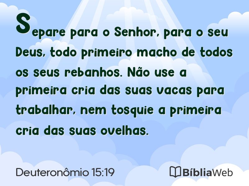 Deuteronômio 15:19 em imagem para compartilhar
