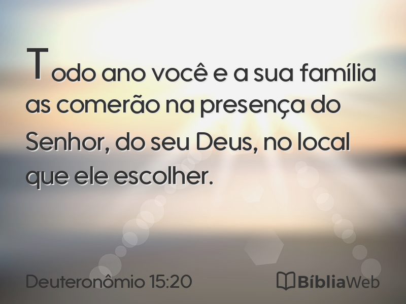 Deuteronômio 15:20 em imagem para compartilhar