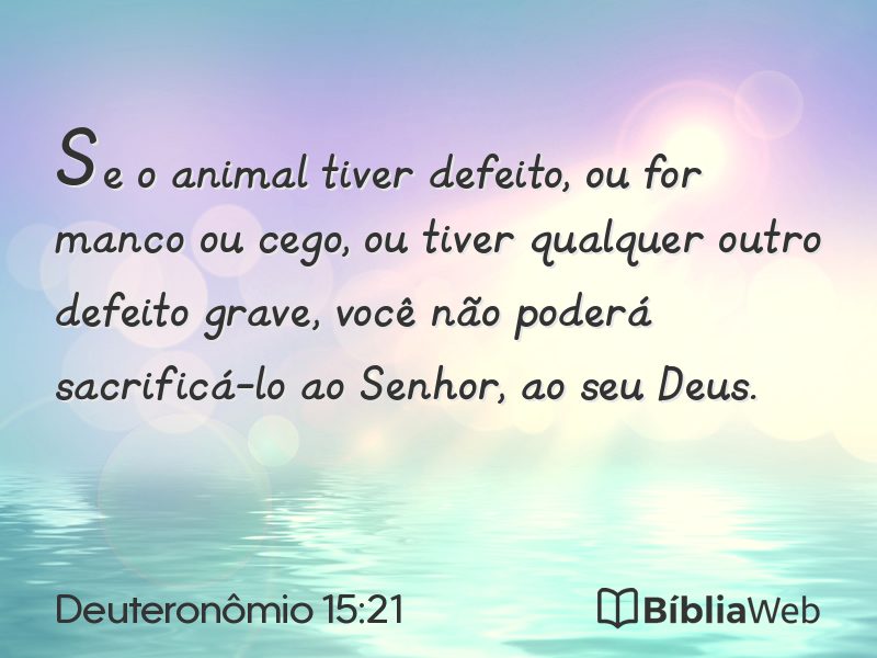 Deuteronômio 15:21 em imagem para compartilhar