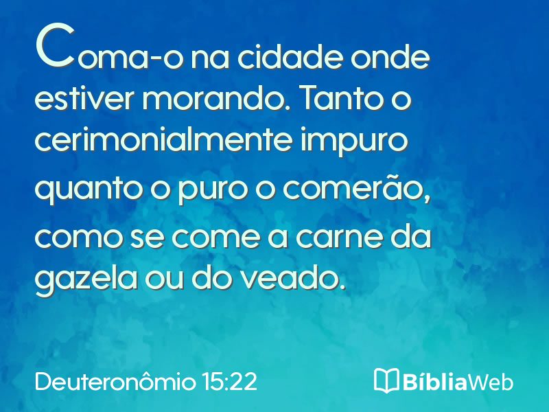 Deuteronômio 15:22 em imagem para compartilhar
