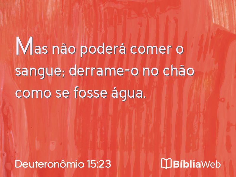 Deuteronômio 15:23 em imagem para compartilhar