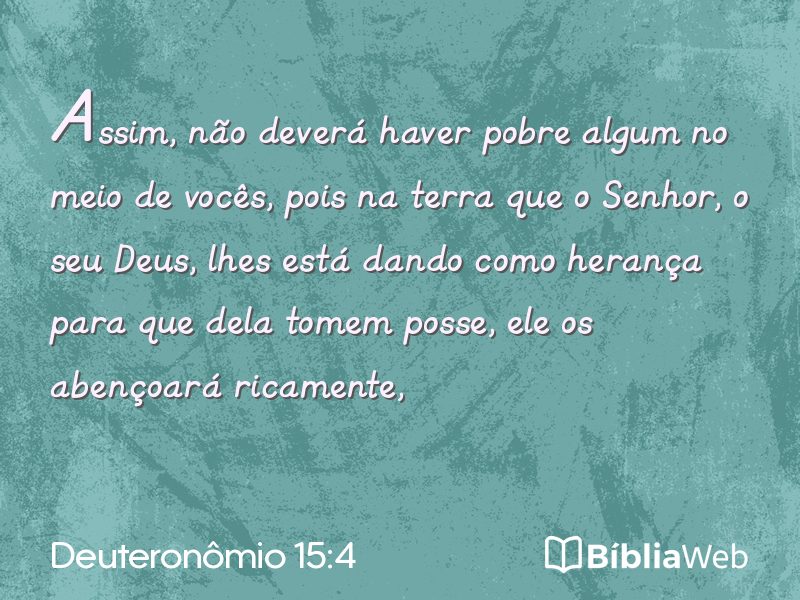 Deuteronômio 15:4 em imagem para compartilhar