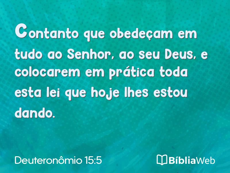 Deuteronômio 15:5 em imagem para compartilhar