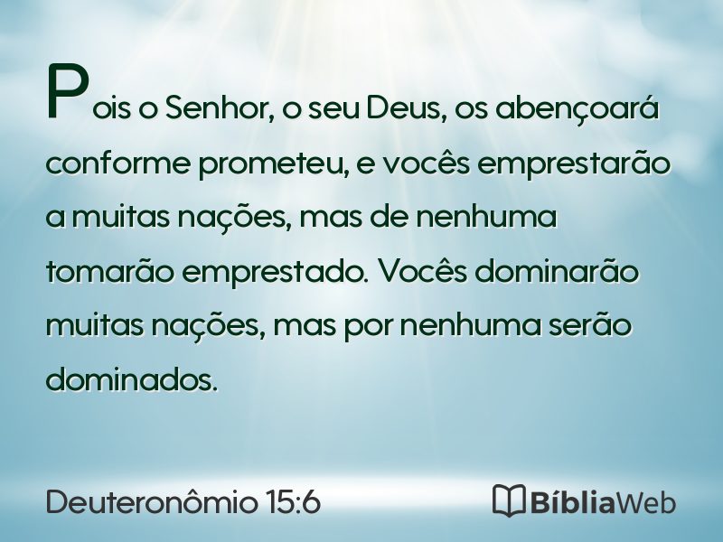 Deuteronômio 15:6 em imagem para compartilhar