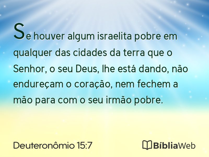 Deuteronômio 15:7 em imagem para compartilhar