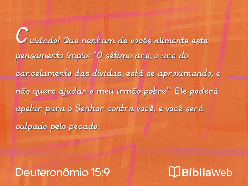 Deuteronômio 15:9 em imagem para compartilhar