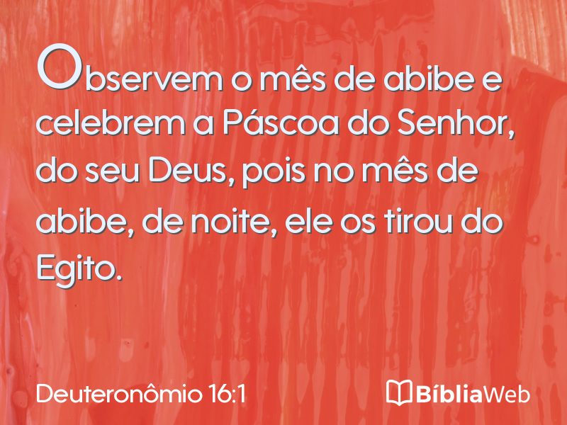 Deuteronômio 16:1 em imagem para compartilhar