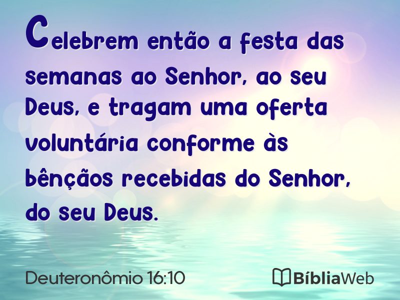 Deuteronômio 16:10 em imagem para compartilhar