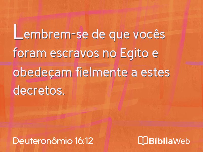Deuteronômio 16:12 em imagem para compartilhar