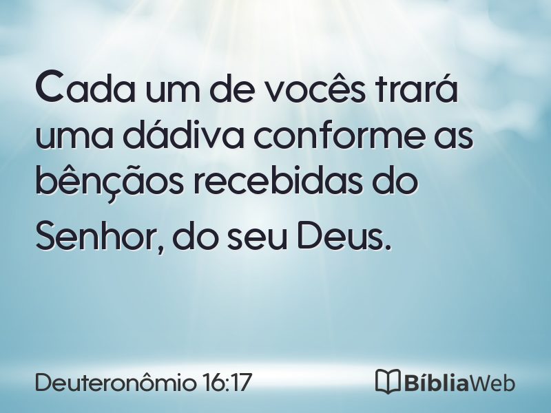 Deuteronômio 16:17 em imagem para compartilhar