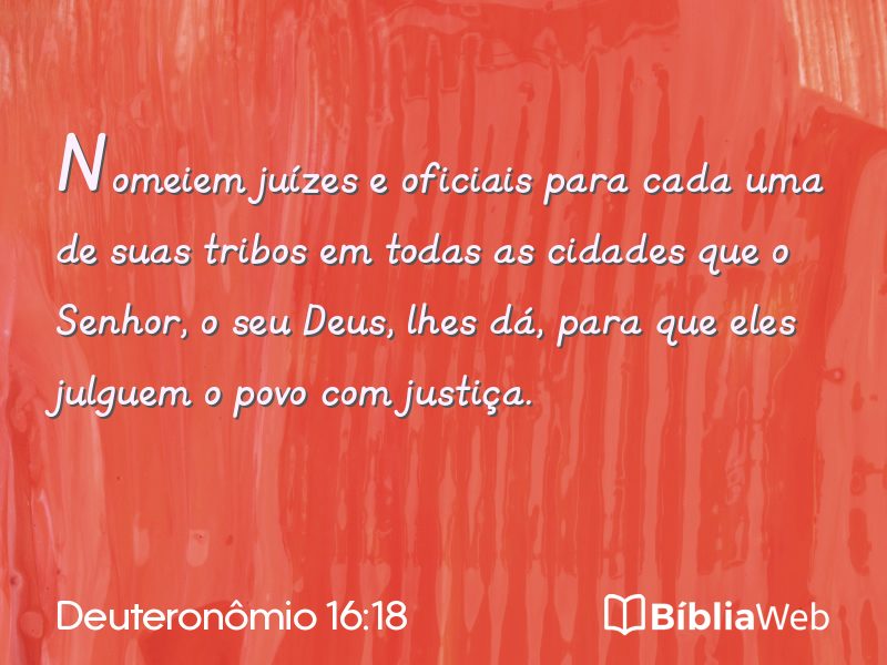Deuteronômio 16:18 em imagem para compartilhar
