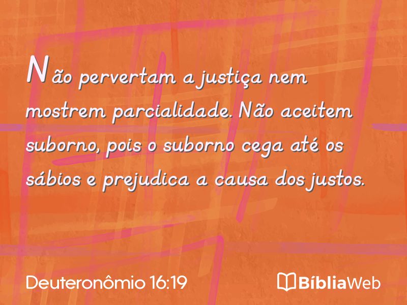 Deuteronômio 16:19 em imagem para compartilhar