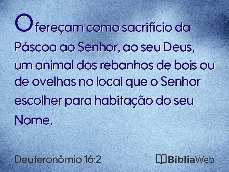 Deuteronômio 16:2 em imagem para compartilhar