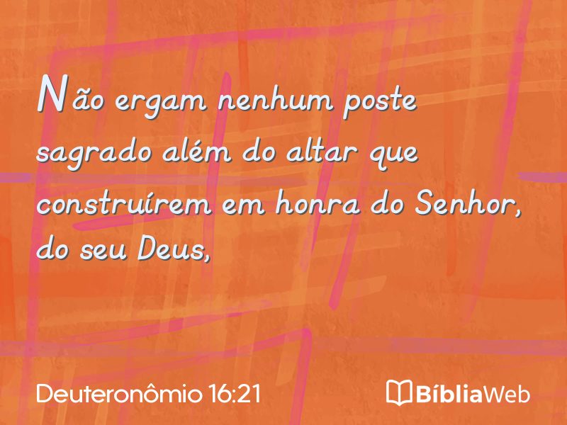 Deuteronômio 16:21 em imagem para compartilhar