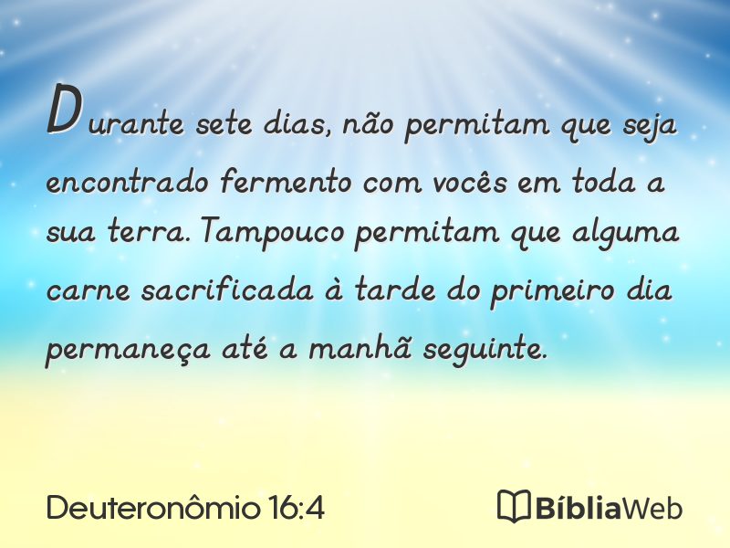 Deuteronômio 16:4 em imagem para compartilhar