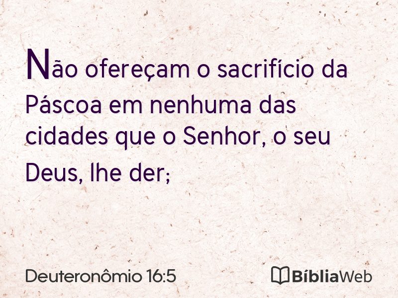 Deuteronômio 16:5 em imagem para compartilhar