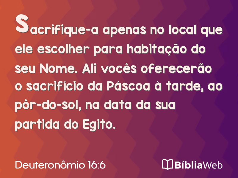Deuteronômio 16:6 em imagem para compartilhar