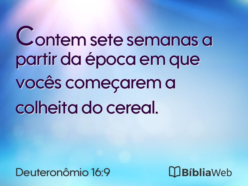 Deuteronômio 16:9 em imagem para compartilhar