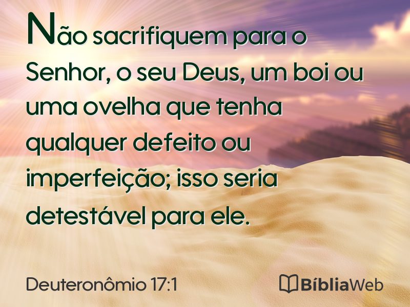 Deuteronômio 17:1 em imagem para compartilhar