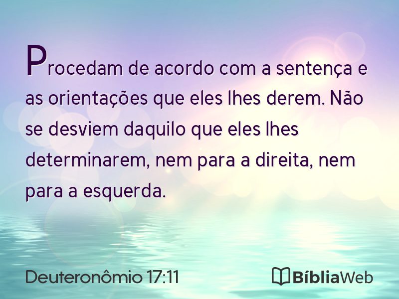 Deuteronômio 17:11 em imagem para compartilhar