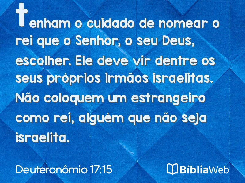 Deuteronômio 17:15 em imagem para compartilhar