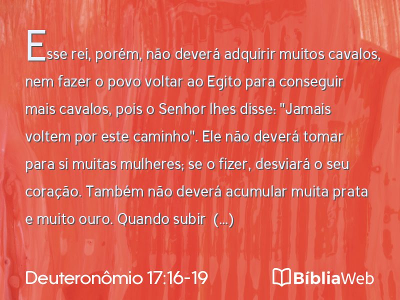 Deuteronômio 17:16-19 em imagem para compartilhar