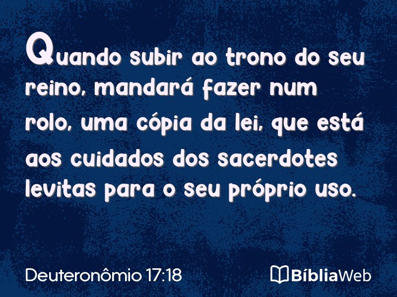 Deuteronômio 17:18 em imagem para compartilhar