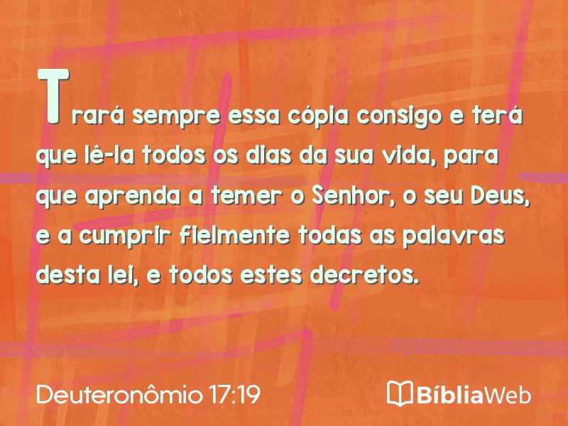 Deuteronômio 17:19 em imagem para compartilhar