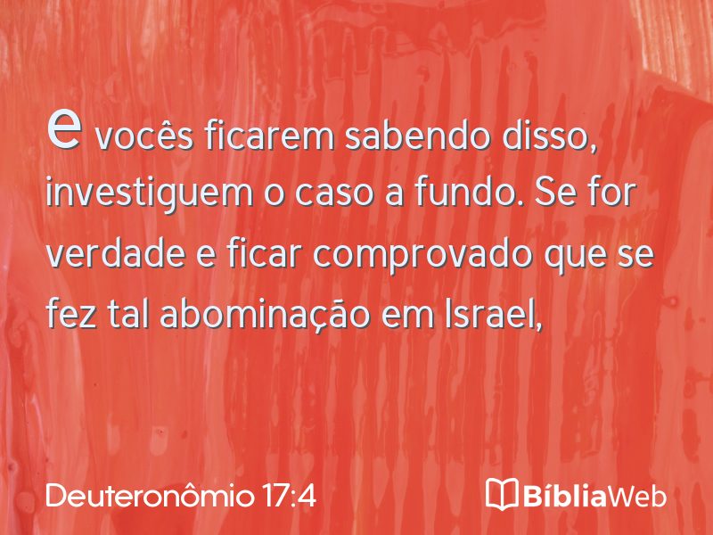 Deuteronômio 17:4 em imagem para compartilhar