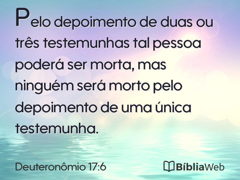 Deuteronômio 17:6 em imagem para compartilhar