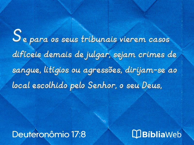 Deuteronômio 17:8 em imagem para compartilhar