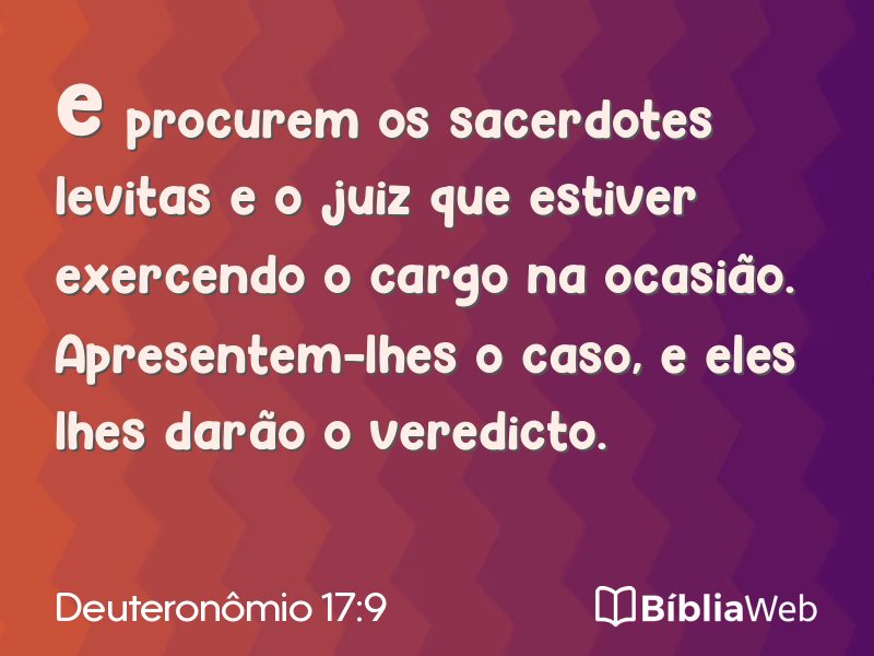 Deuteronômio 17:9 em imagem para compartilhar