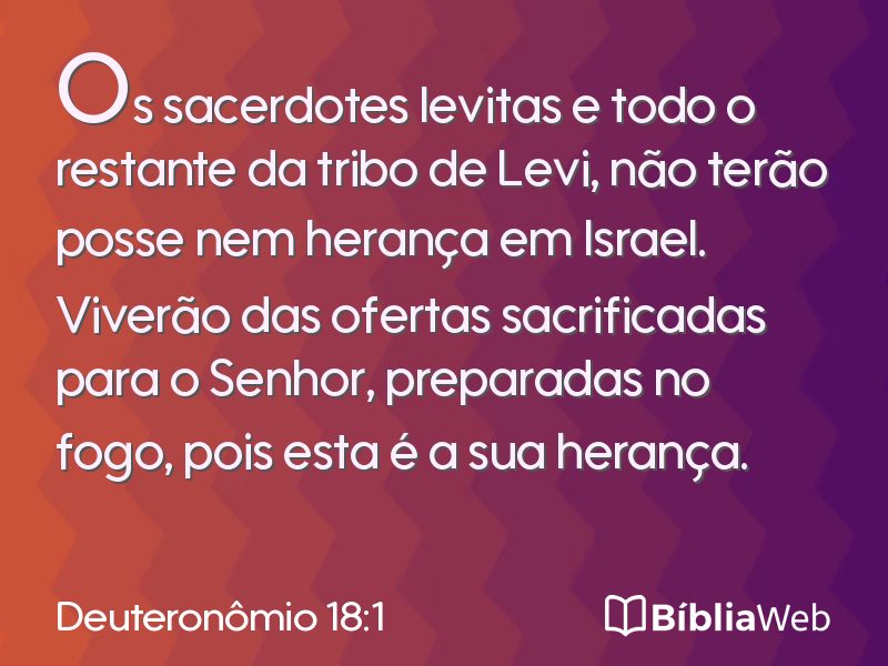 Deuteronômio 18:1 em imagem para compartilhar