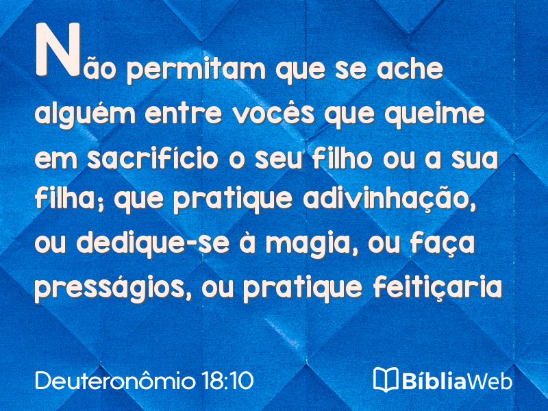 Deuteronômio 18:10 em imagem para compartilhar