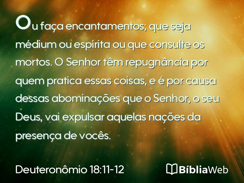 Deuteronômio 18:11-12 em imagem para compartilhar
