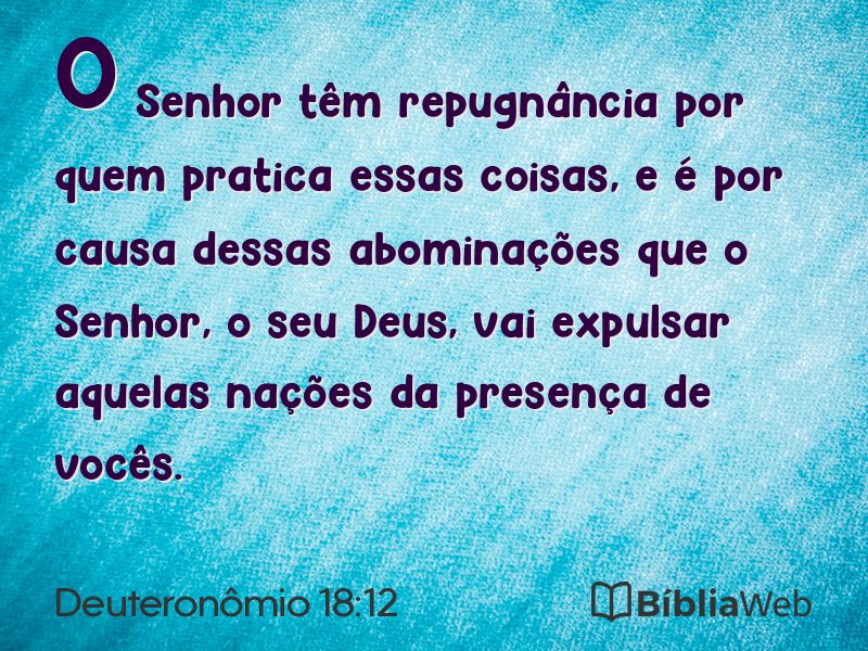 Deuteronômio 18:12 em imagem para compartilhar