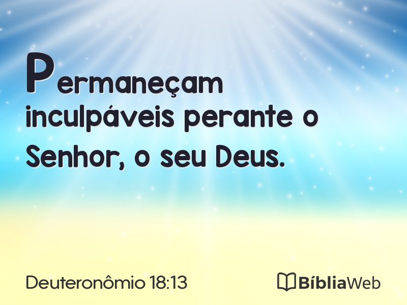 Deuteronômio 18:13 em imagem para compartilhar