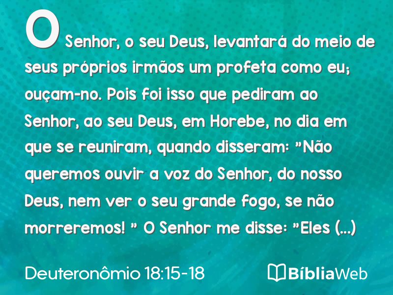 Deuteronômio 18:15-18 em imagem para compartilhar