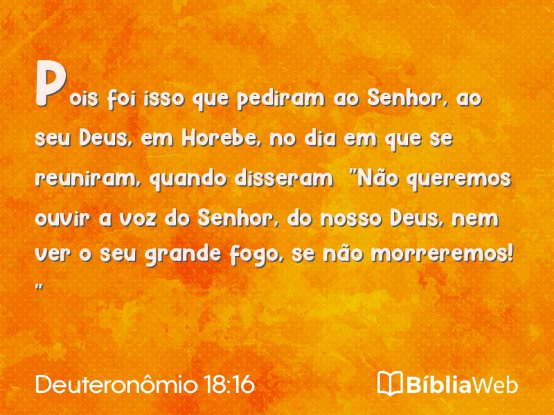 Deuteronômio 18:16 em imagem para compartilhar